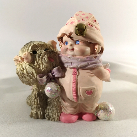 Vintage 1993 Set of Three Roman Inc Winter Figurines with Wings & Bells - Picture 3 of 5